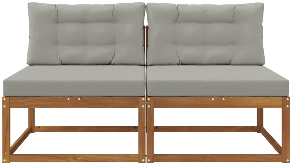 Lauko Vidurinis Sofa su pagalve 2 Vienetas Natūrali