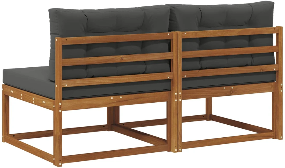 Lauko Vidurinis Sofa su pagalve 2 Vienetas Natūrali