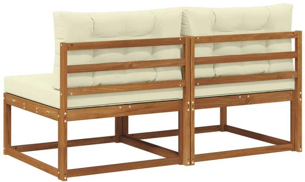 Lauko Vidurinis Sofa su pagalve 2 Vienetas Natūrali