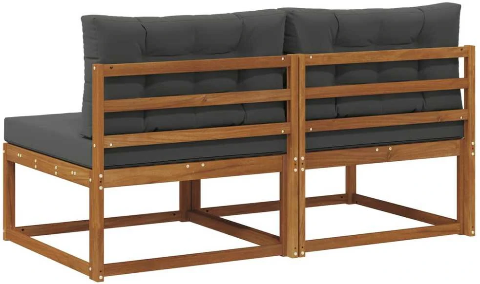 Lauko Vidurinis Sofa su pagalve 2 Vienetas Natūrali