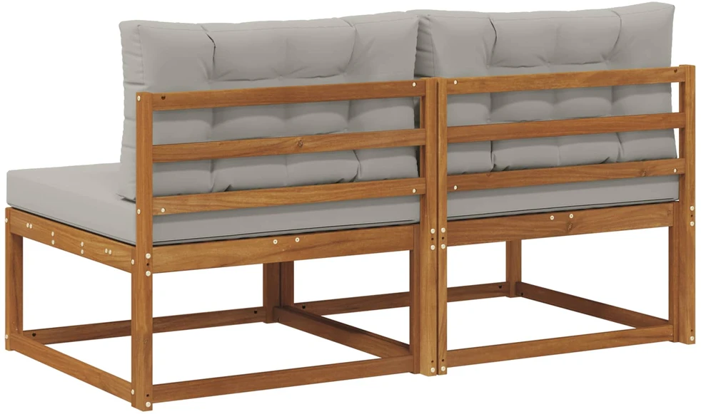Lauko Vidurinis Sofa su pagalve 2 Vienetas Natūrali