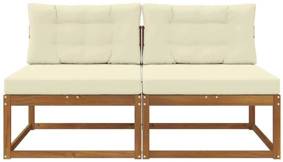 Lauko Vidurinis Sofa su pagalve 2 Vienetas Natūrali