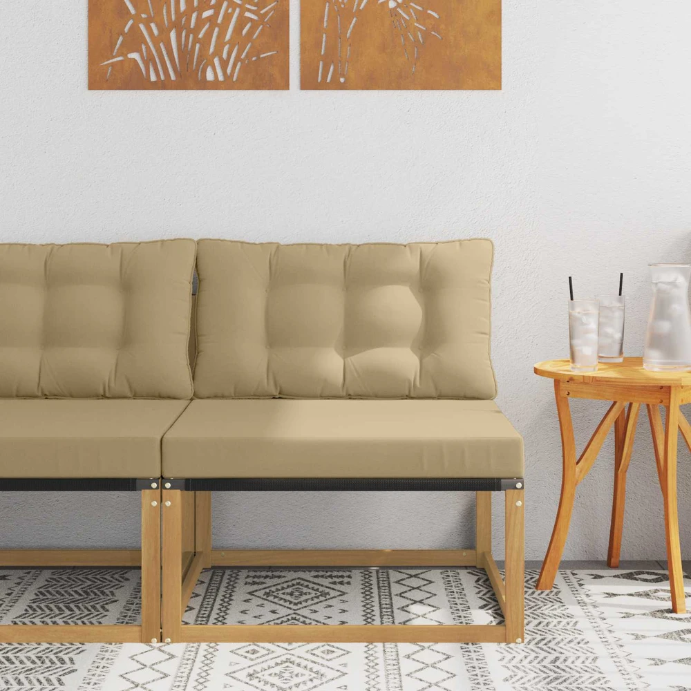 Lauko Vidurinis Sofa su pagalve Balta 79 x 83 x 73 cm plienas