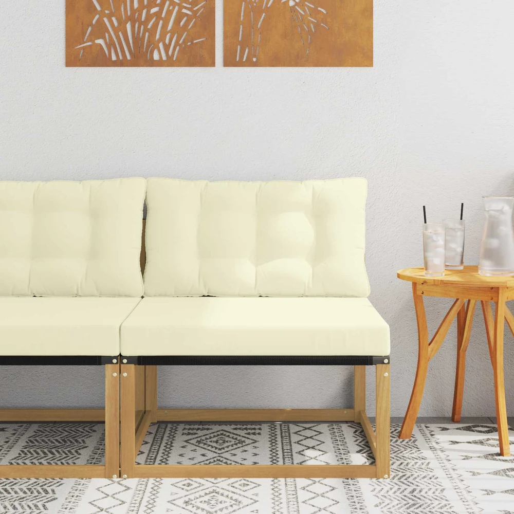 Lauko Vidurinis Sofa su pagalve Balta 79 x 83 x 73 cm plienas