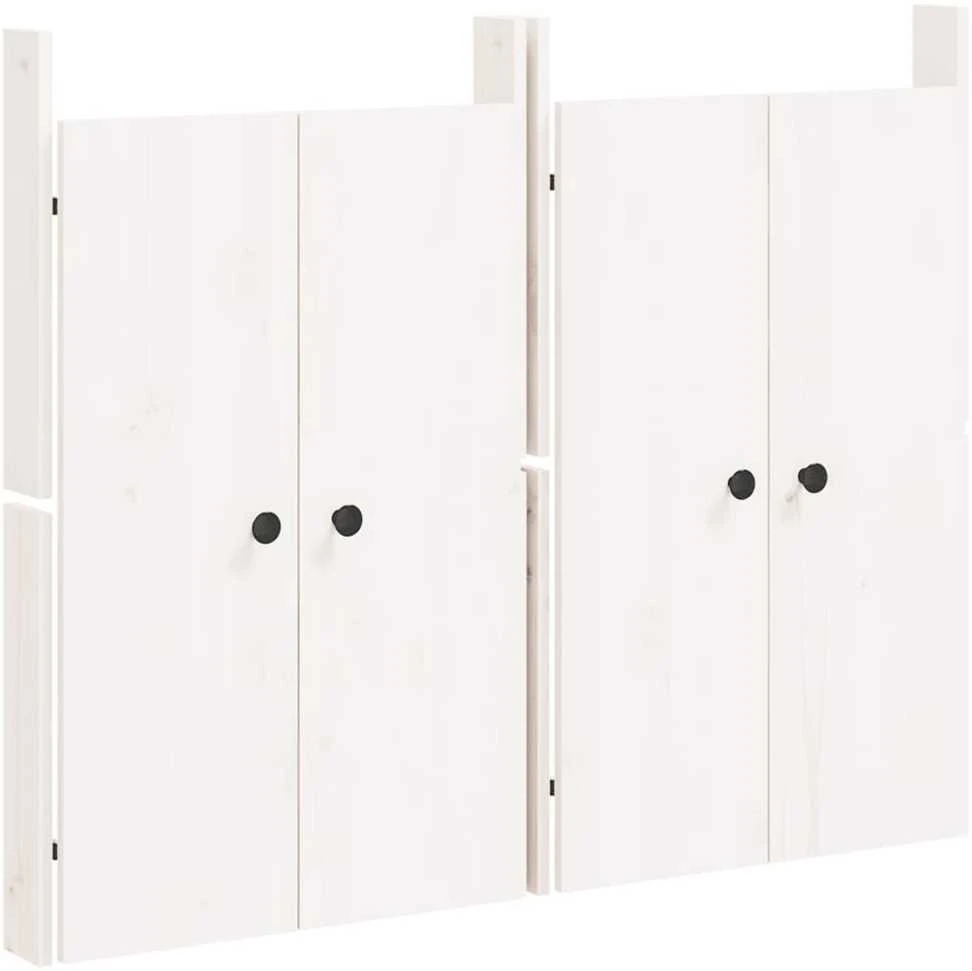 Lauko virtuvės durelės, 2vnt., baltos, 50x9x82cm, pušis