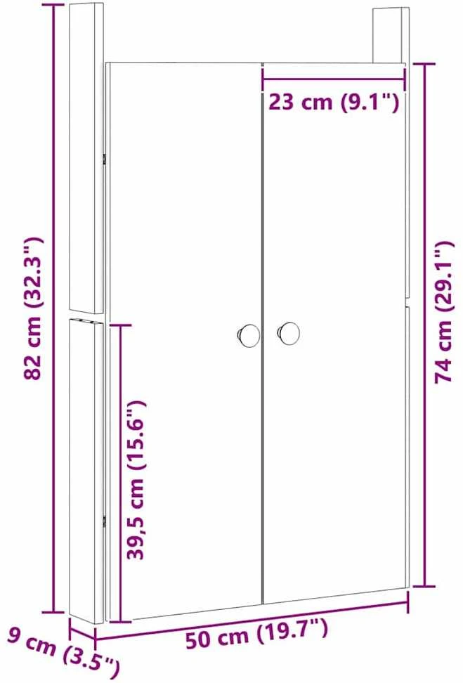 Virtuvės durys MEPPEL Balta 50 x 9 x 82 cm
