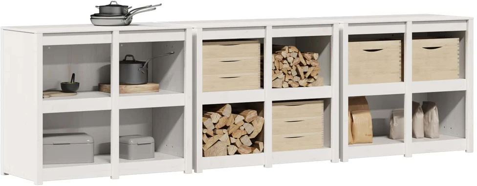 Lauko virtuvės spintelė MEPPEL 3 vnt. Balta