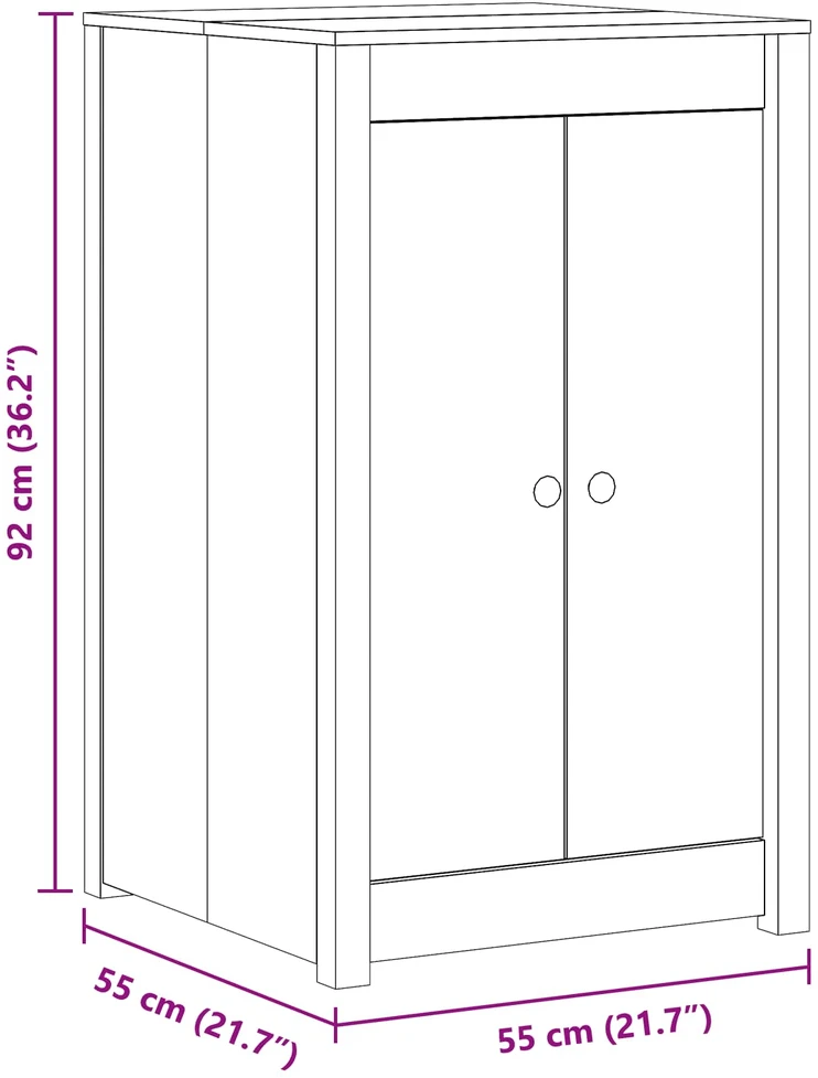 Lauko virtuvės spintelė MEPPEL Balta 55 x 55 x 92 cm