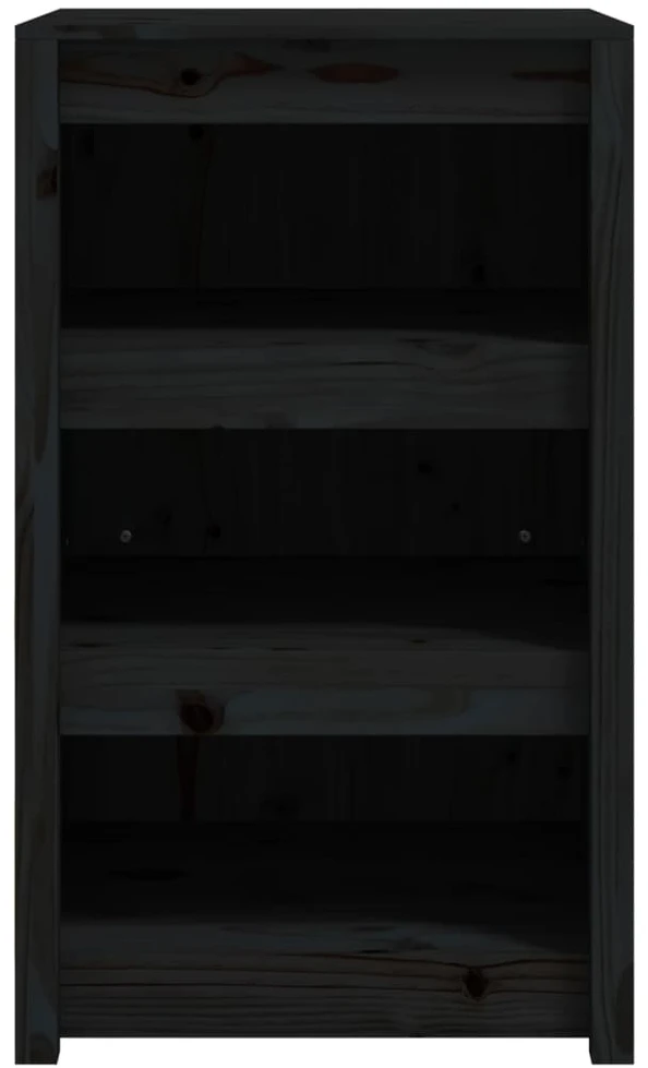 Lauko virtuvės spintelė, juoda, 55x55x92cm, pušies masyvas
