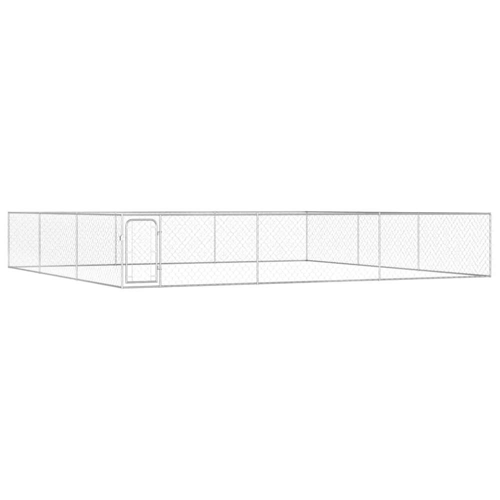 Lauko voljeras šunims, 6x6x1m, galvanizuotas plienas