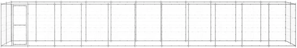 Lauko voljeras šunims, galvanizuotas plienas, 26,62m²