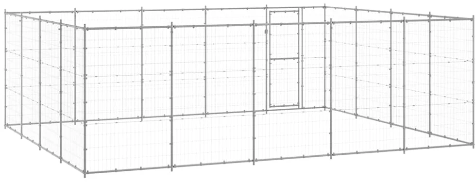 Lauko voljeras šunims, galvanizuotas plienas, 24,2m²