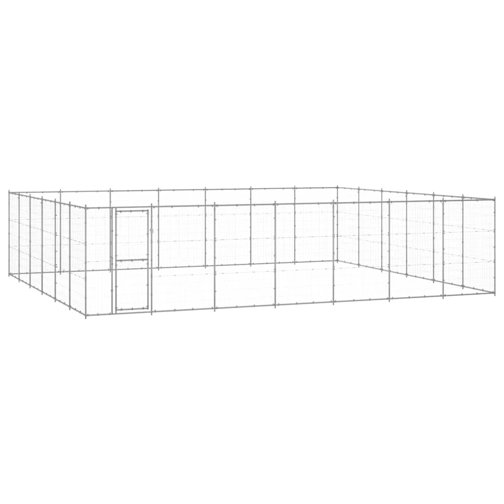 Lauko voljeras šunims, galvanizuotas plienas, 50,82m²