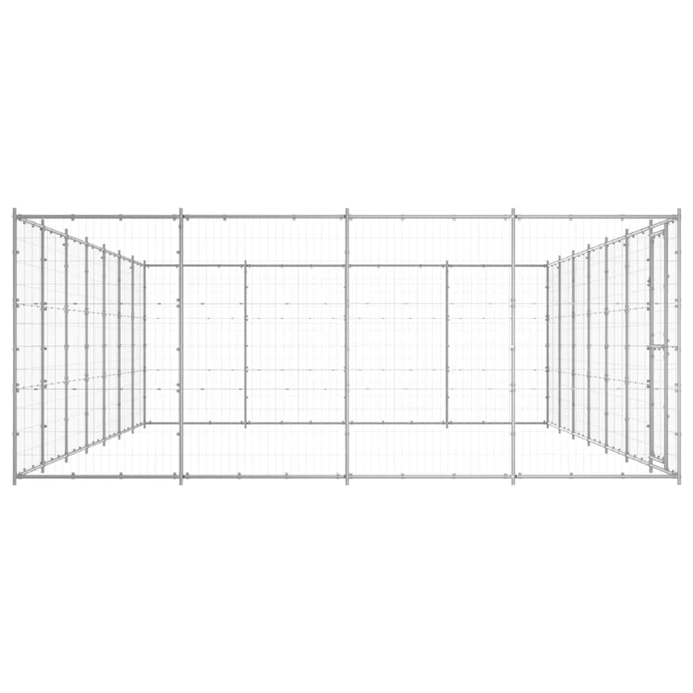 Lauko voljeras šunims, galvanizuotas plienas, 33,88m²