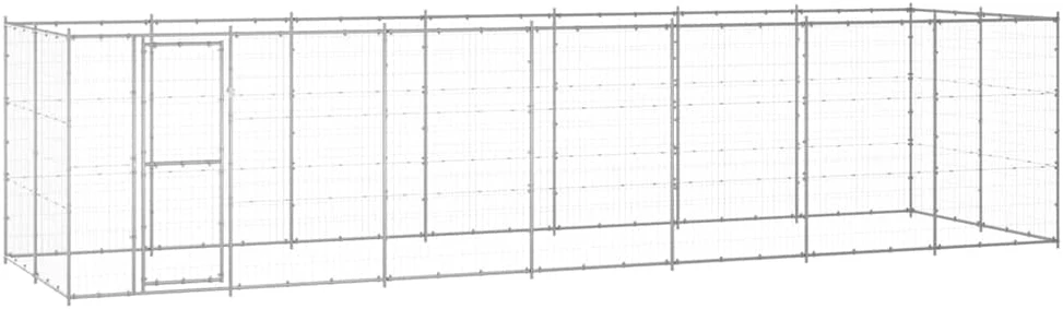 Lauko voljeras šunims, galvanizuotas plienas, 16,94m²