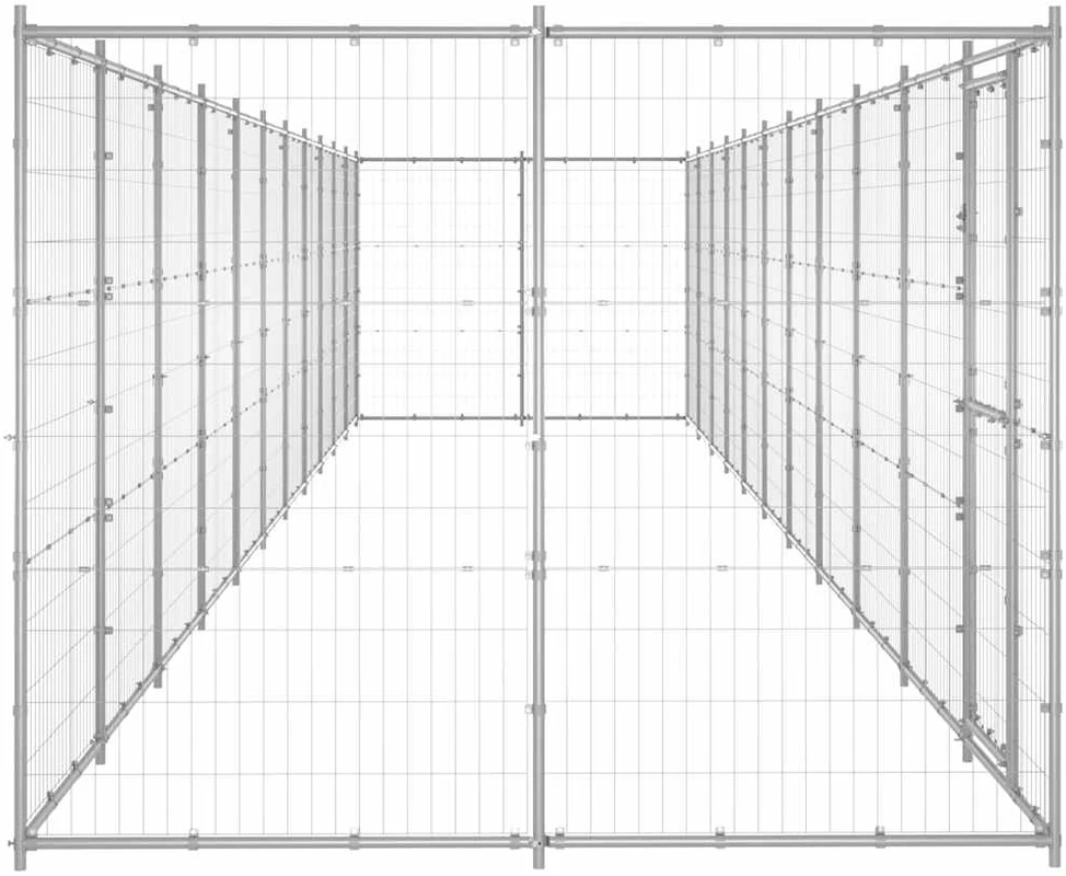 Lauko voljeras šunims, galvanizuotas plienas, 26,62m²
