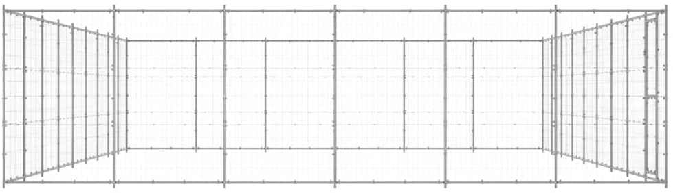 Lauko voljeras šunims, galvanizuotas plienas, 65,34m²
