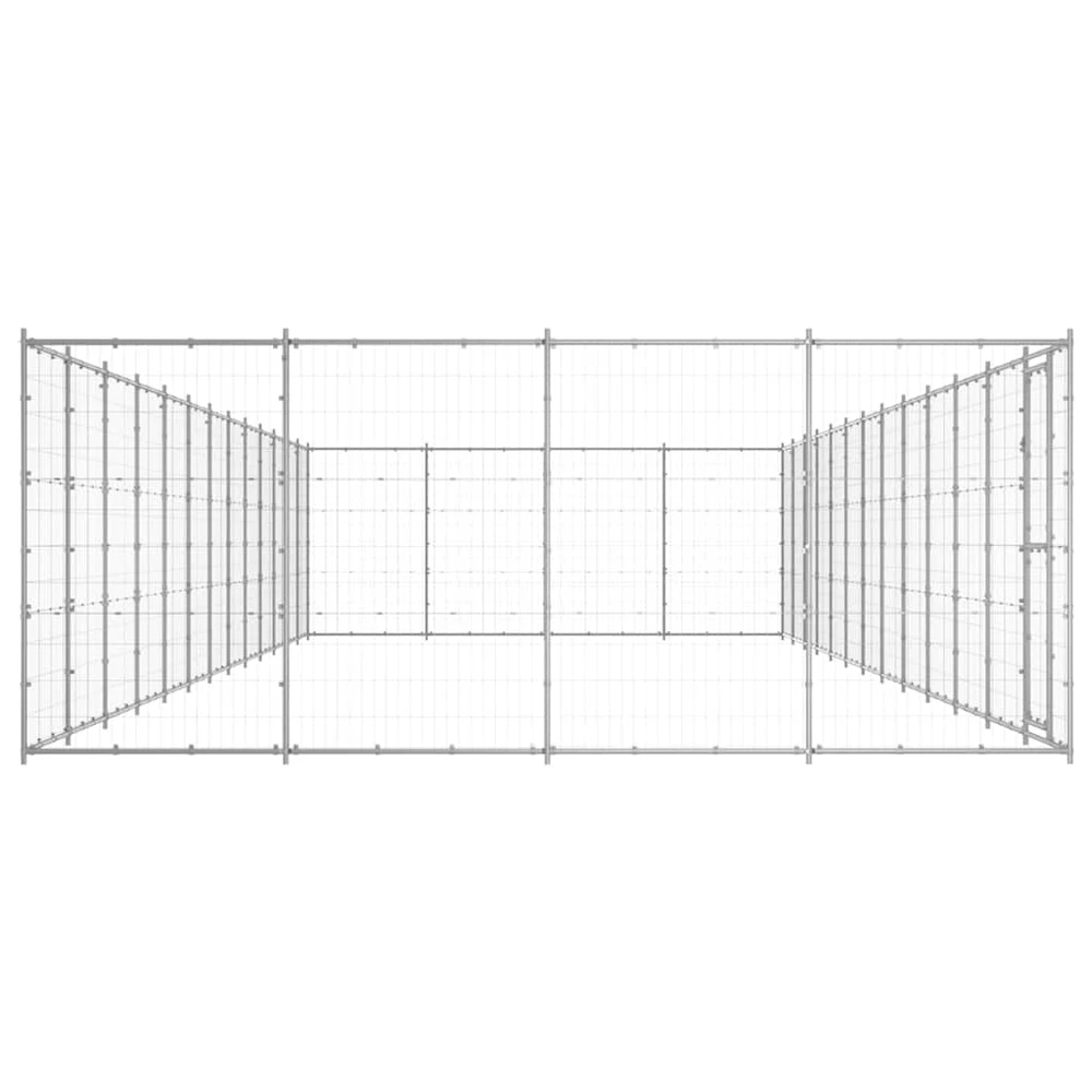 Lauko voljeras šunims, galvanizuotas plienas, 53,24m²
