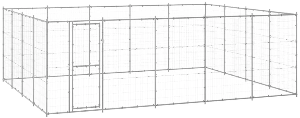 Lauko voljeras šunims, galvanizuotas plienas, 24,2m²
