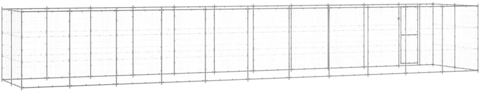 Lauko voljeras šunims, galvanizuotas plienas, 26,62m²