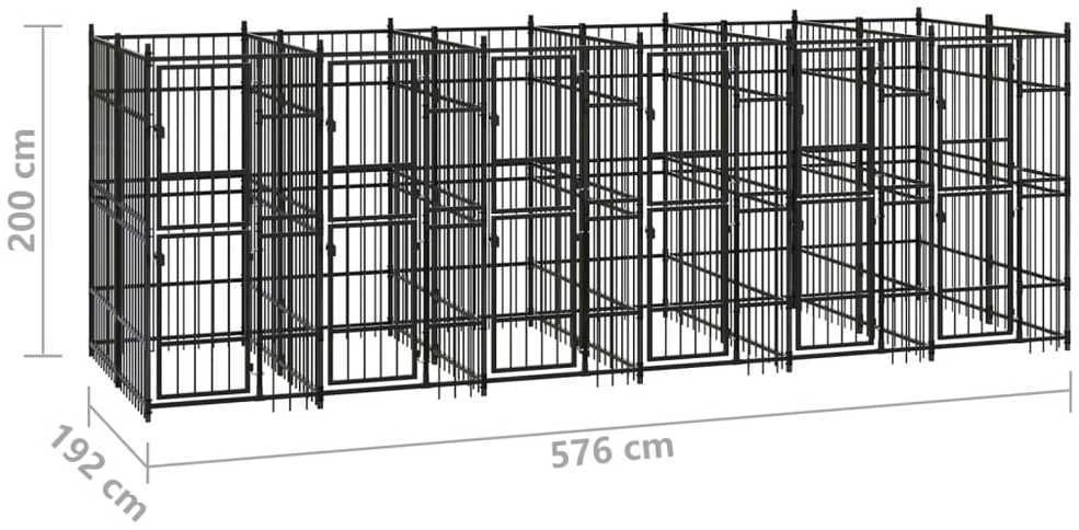 Lauko voljeras šunims, plienas, 11,06m²