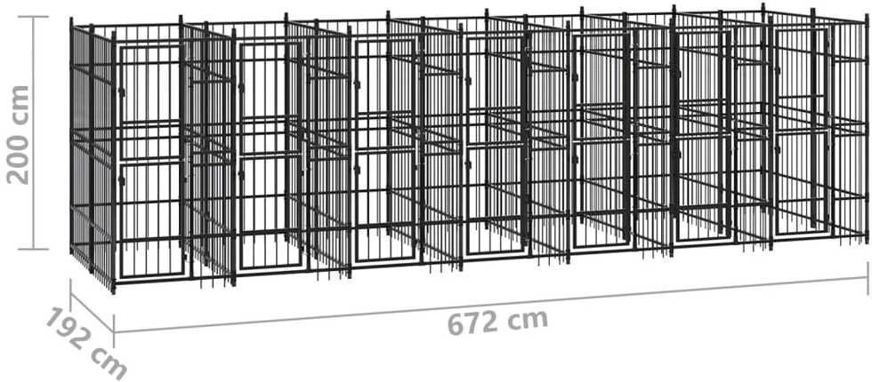 Lauko voljeras šunims, plienas, 12,9m²