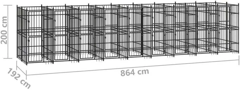 Lauko voljeras šunims, plienas, 16,59m²