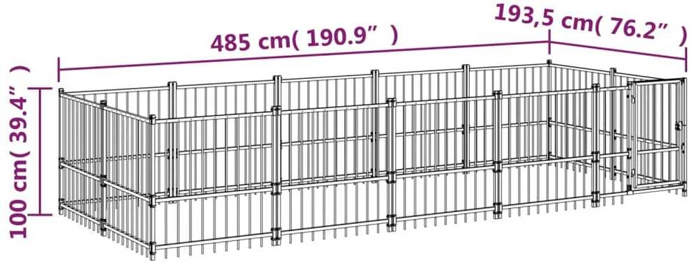 Lauko voljeras šunims, plienas, 9,38m²