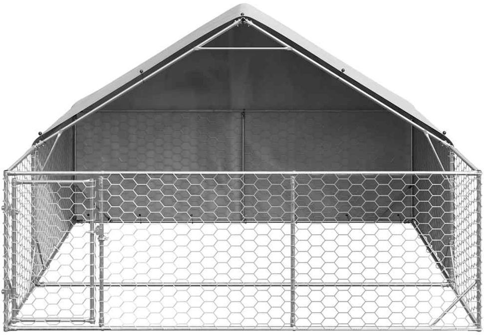 Lauko voljeras šunims su aptvaru, 3x3x1,9m, plienas