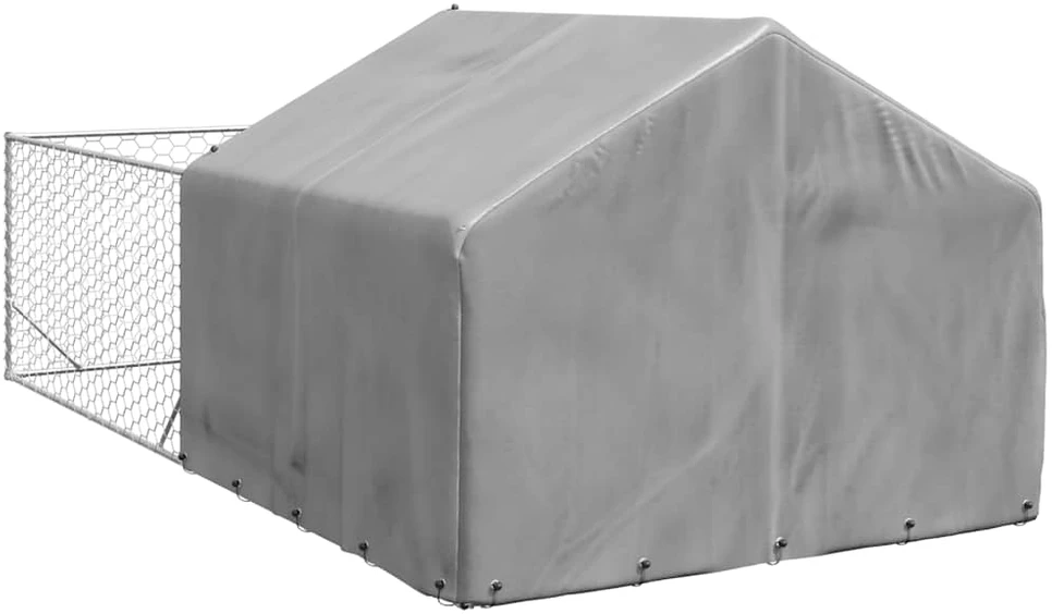 Lauko voljeras šunims su aptvaru, 5x2x1,5m, plienas