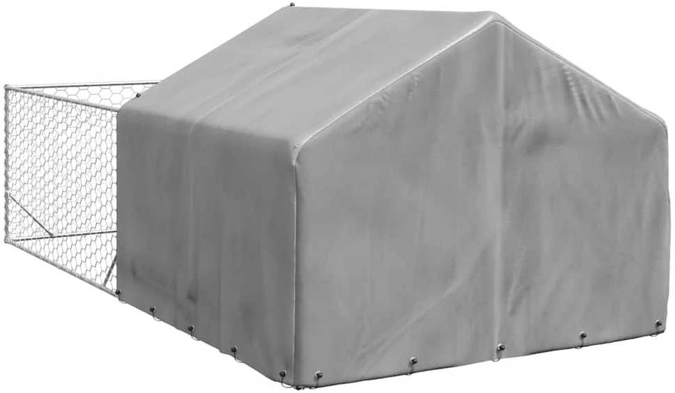 Lauko voljeras šunims su aptvaru, 5x2x1,5m, plienas