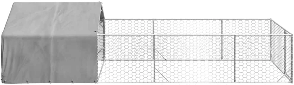 Lauko voljeras šunims su aptvaru, 6x2x1,5m, plienas