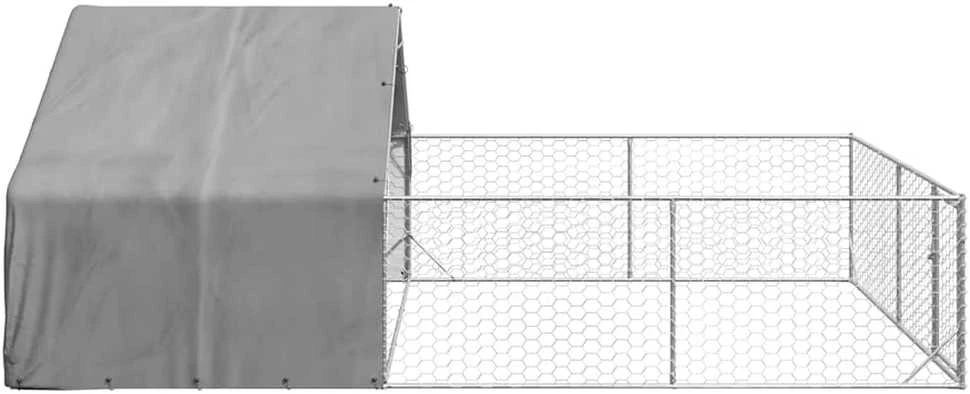 Lauko voljeras šunims su aptvaru, 6x3x1,9m, plienas