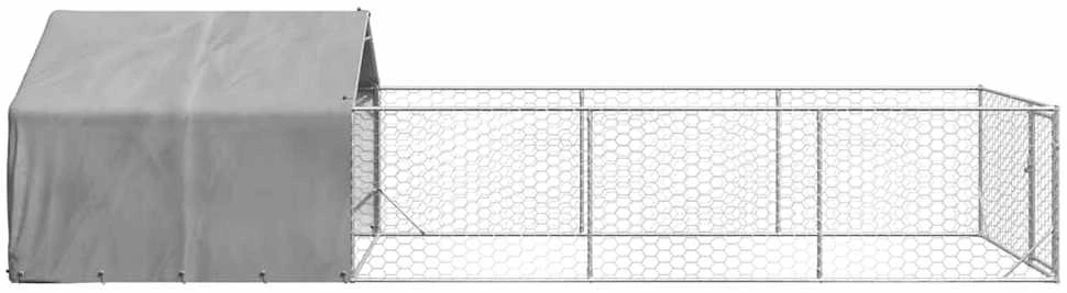 Lauko voljeras šunims su aptvaru, 7x2x1,5m, plienas