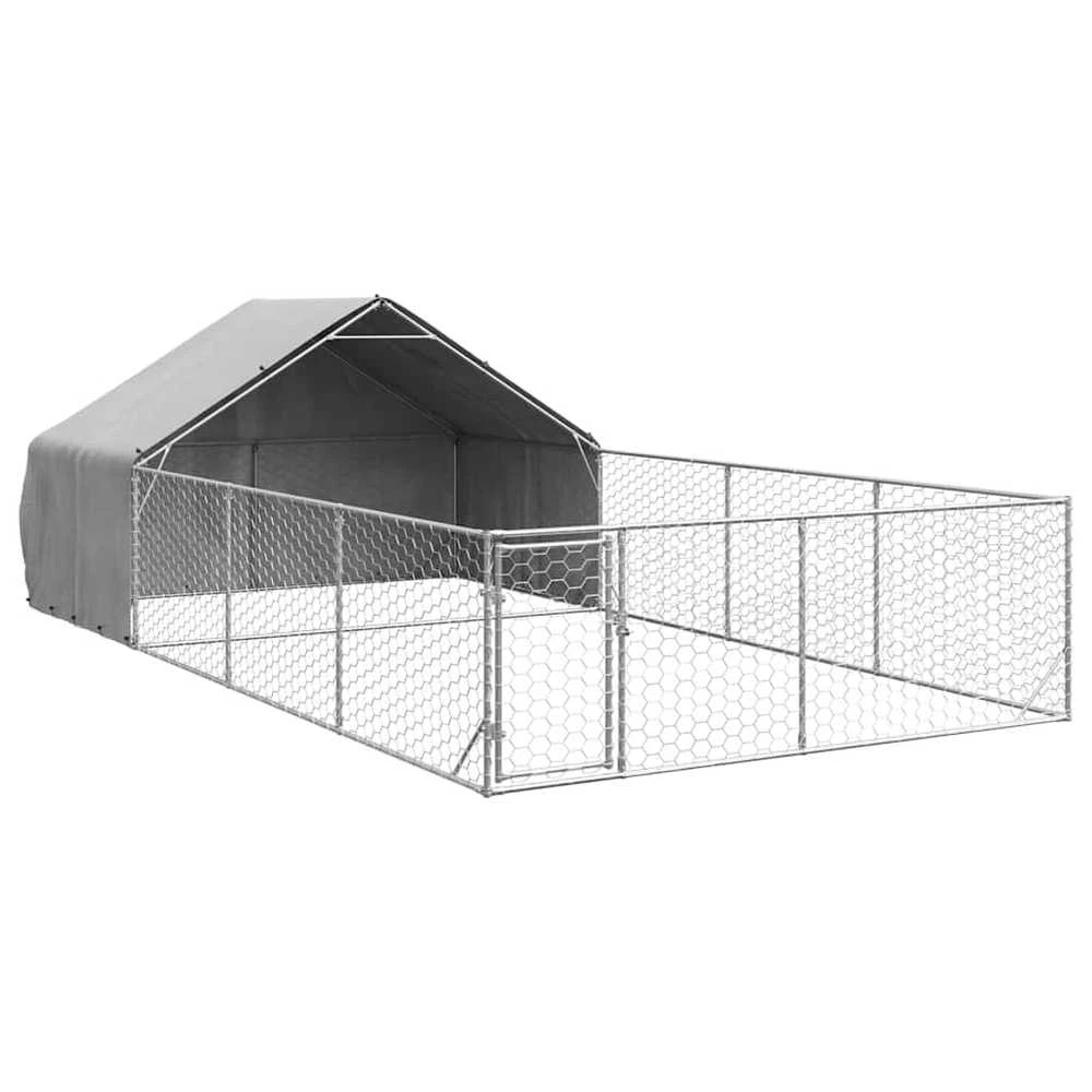 Lauko voljeras šunims su aptvaru, 7x3x1,9m, plienas