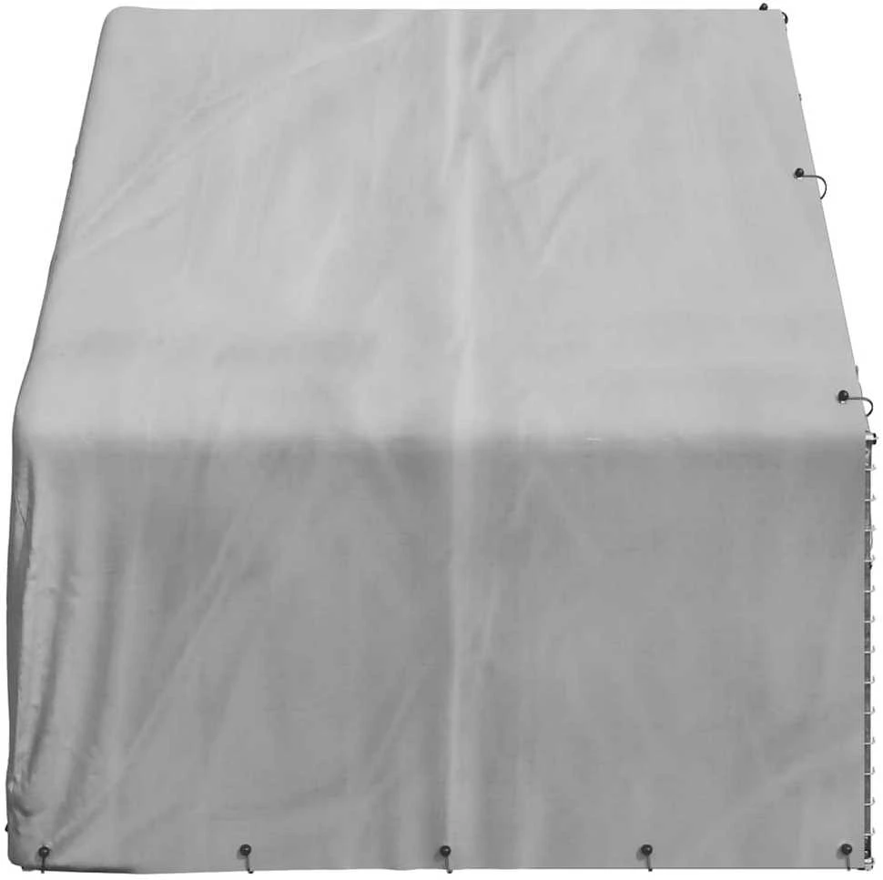 Lauko šunų voljeras su stogeliu, 3x2x1,9 m, cinkuotas plienas
