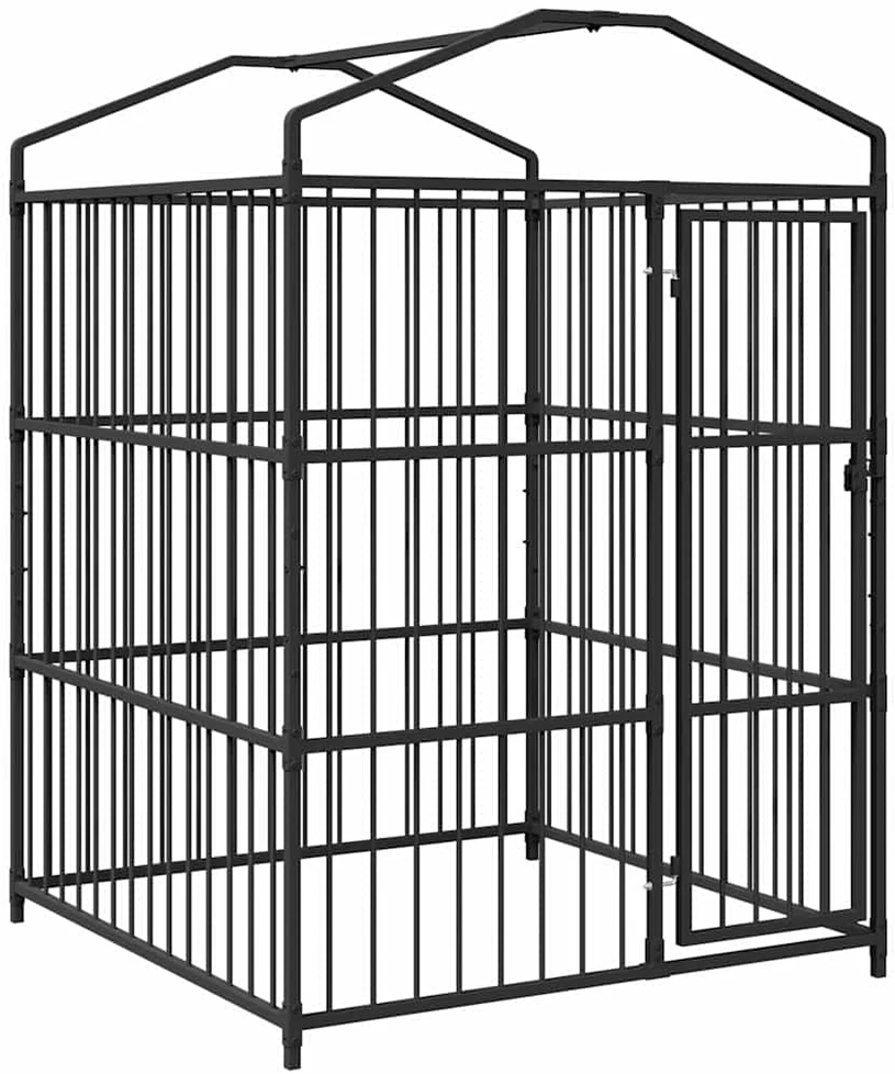 Lauko voljeras šunims su stogu, 150x150x210cm