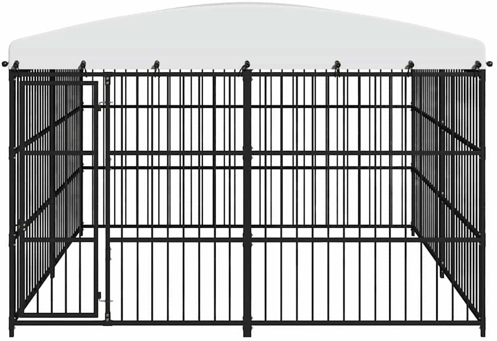 Lauko voljeras šunims su stogu, 300x300x210cm