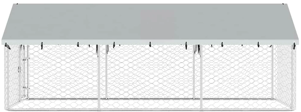 Lauko voljeras šunims su stogu, 400x200x150cm