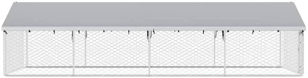 Lauko voljeras šunims su stogu, 600x300x150cm