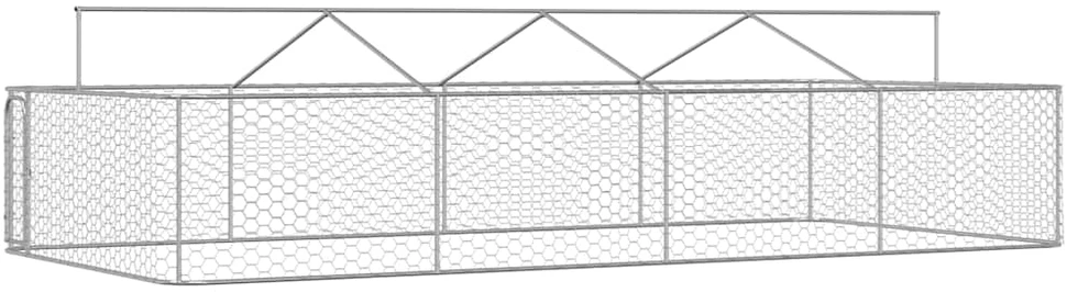 Lauko voljeras šunims su stogu, 600x300x150cm