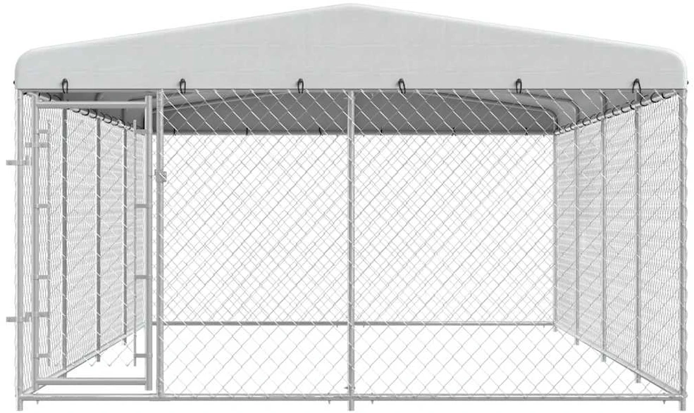 Lauko voljeras šunims su stogu, 7,6x3,8x2,3m