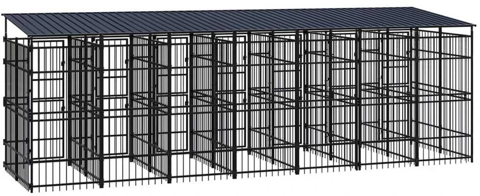 Lauko voljeras šunims su stogu, plienas, 12,9m²