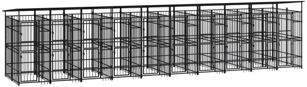 Lauko voljeras šunims su stogu, plienas, 18,43m²