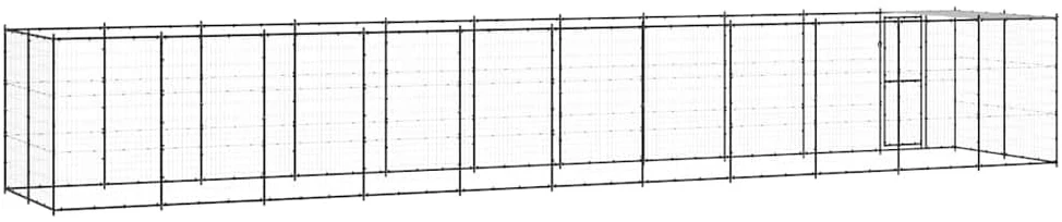 Lauko voljeras šunims su stogu, plienas, 26,62m²