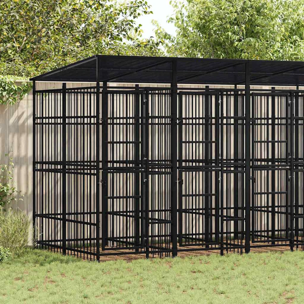 Lauko voljeras šunims su stogu, plienas, 9,22m²