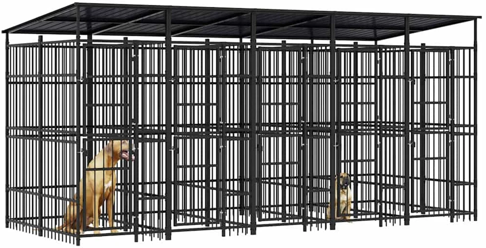 Lauko voljeras šunims su stogu, plienas, 9,22m²