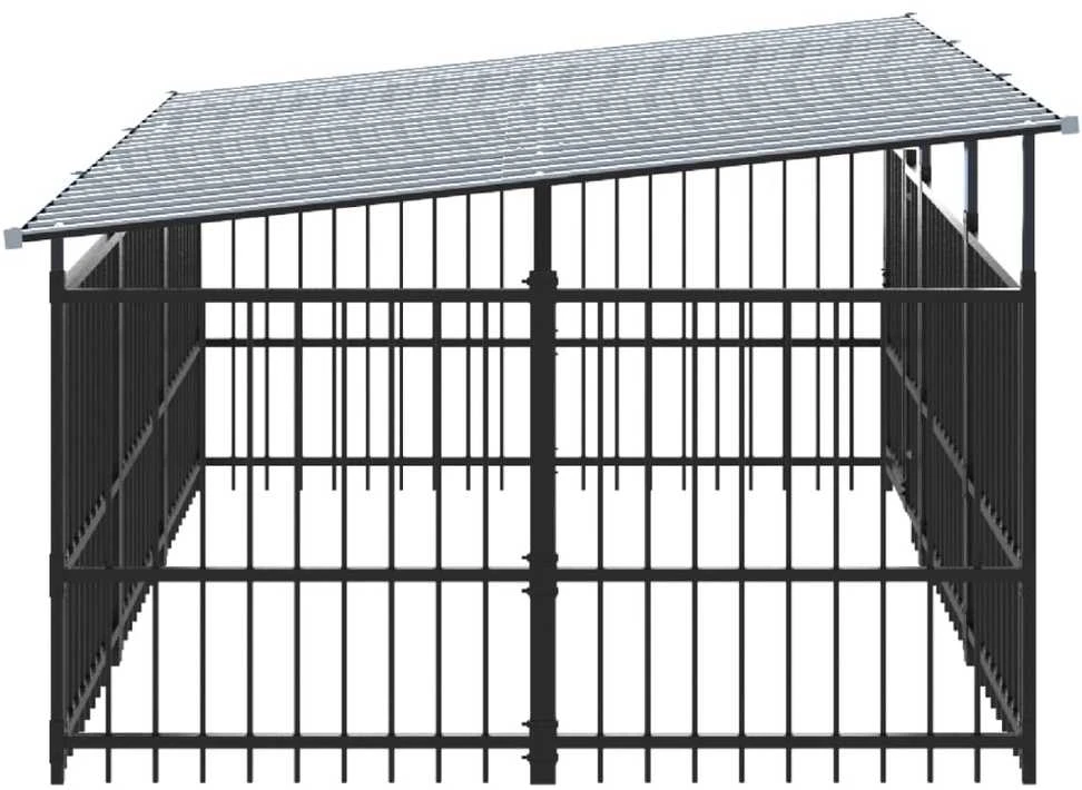 Lauko voljeras šunims su stogu, plienas, 5,63m²