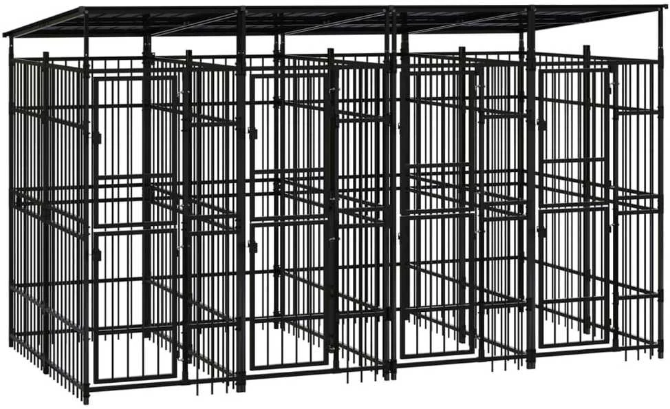 Lauko voljeras šunims su stogu, plienas, 7,37m²