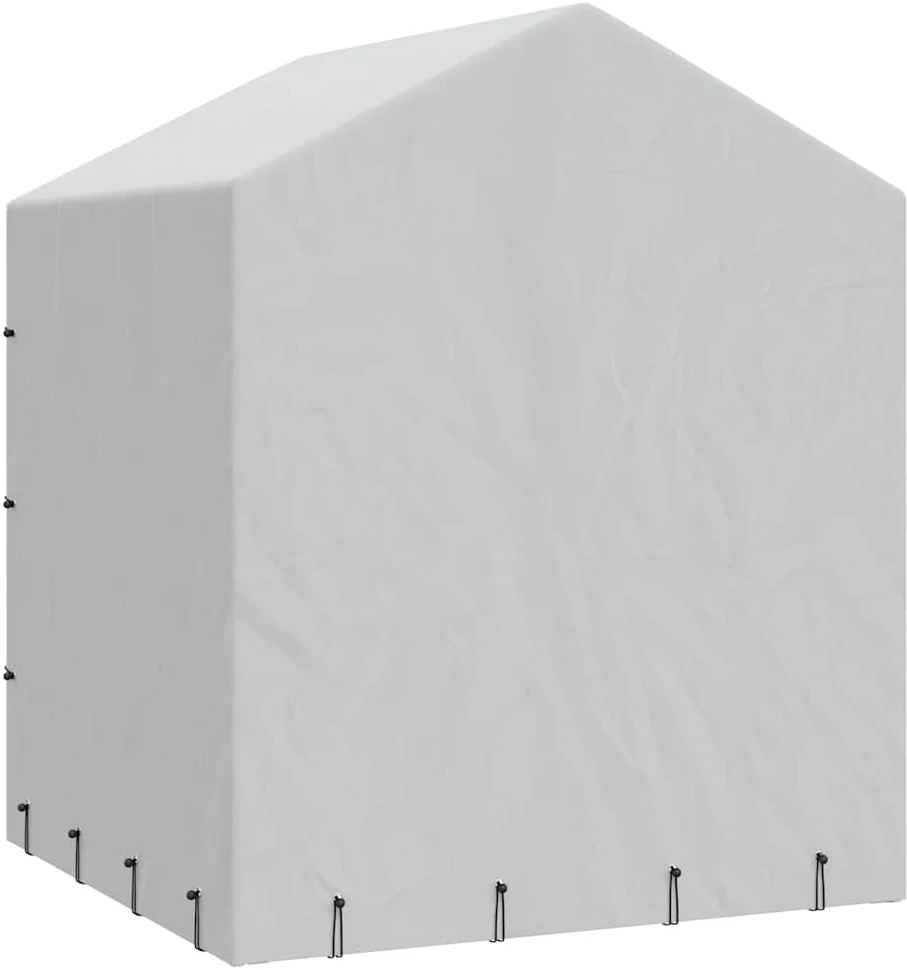 Lauko voljeras šunims su stogu, sidabrinis, 2x2x2,5m, plienas
